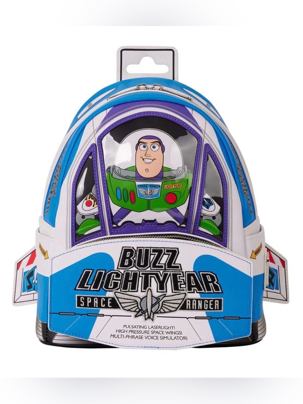 NWT Loungefly Disney Pixar Toy Story Buzz Lightyear GITD talking backpack